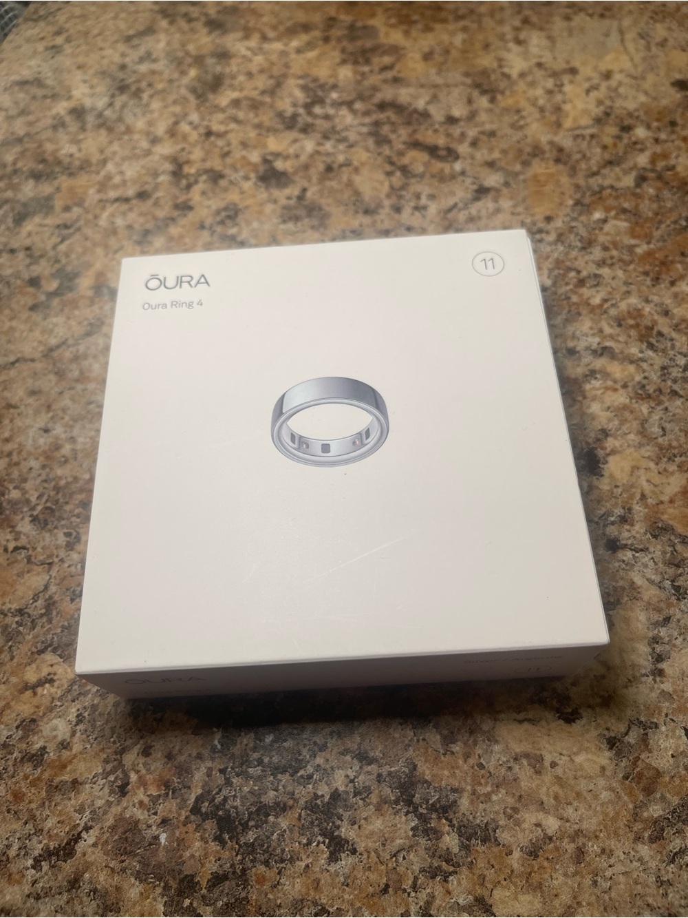 Oura Ring 4 Silver Smart Ring Size 11